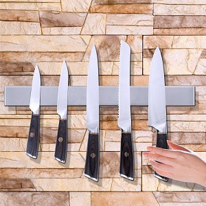 18 Inch Magnetic Knife Strip, Magnetic Knife Holder, 18/10 Stainless Steel Knife Rack, Magnetic Knife Bar, Kitchen Utensil Holder, Easy Installation