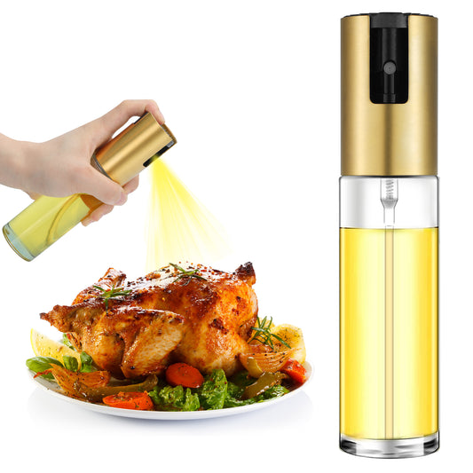 Oil Sprayer for Cooking, Olive Oil Sprayer Mister for Air Fryer, 3.7oz(100ml) Olive Oil Spray Bottle, Vinegar Oil Portable Kitchen Gadgets for Baking, Salad, Grilling, BBQ, Roasting